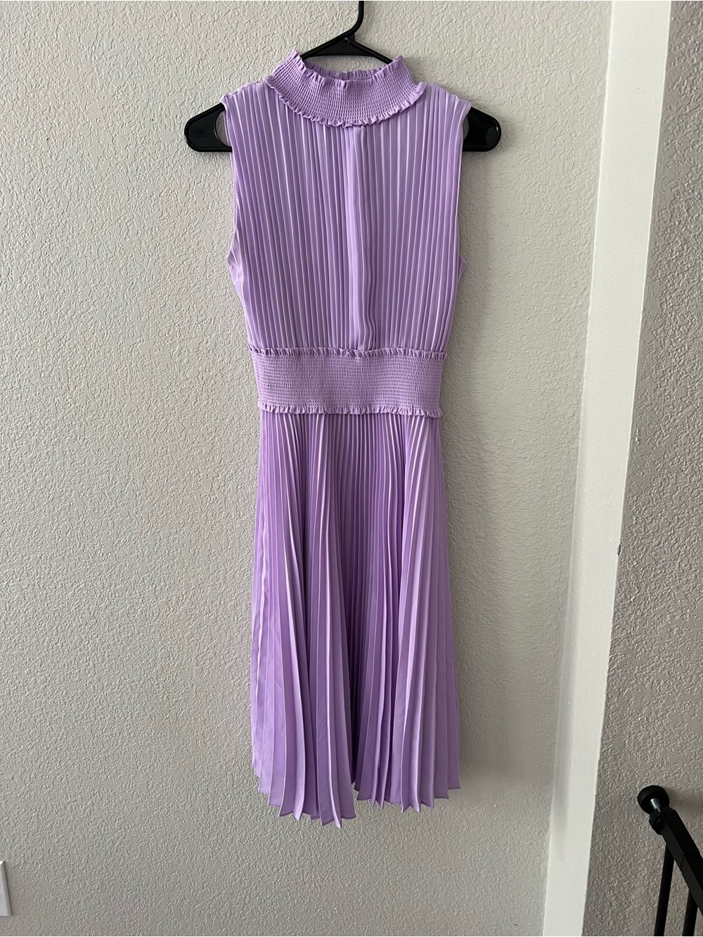 Nanette Lepore Lavender Pleated Midi Dress